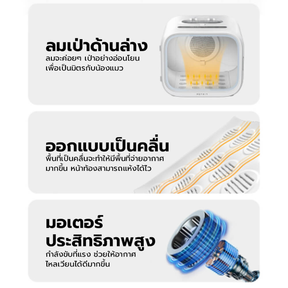 ตู้เป่าขนอัจฉริยะ PETKIT AIRSALON MAX ความจุ 60L รุ่น AIRSALON MAX PRO (UVC)